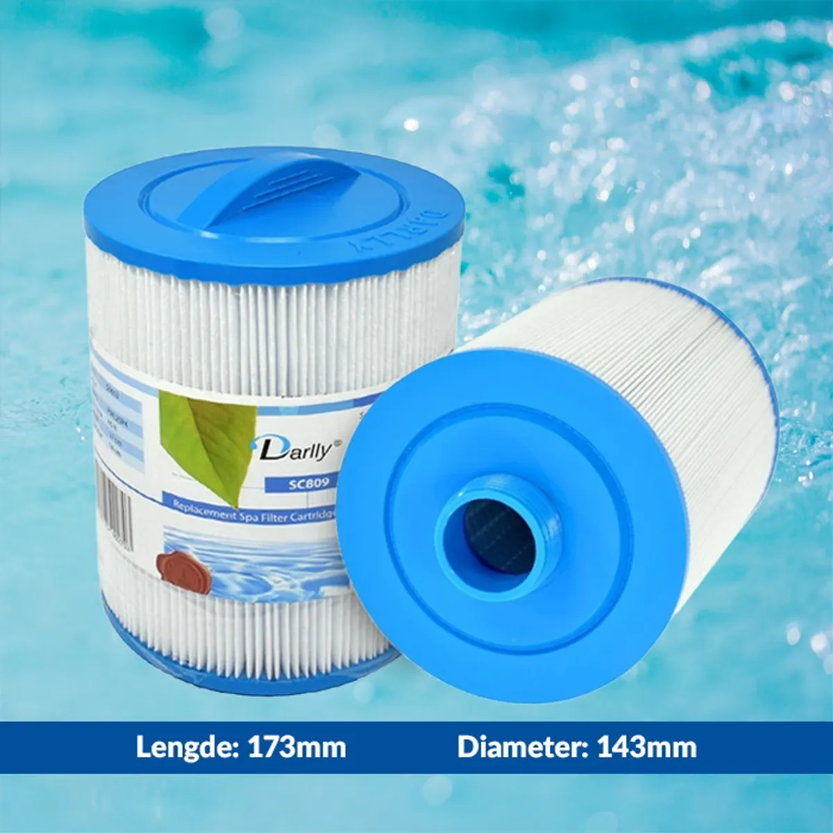 Spa filter 35 sq. ft. fingjenget, vaskbart (Wellis)