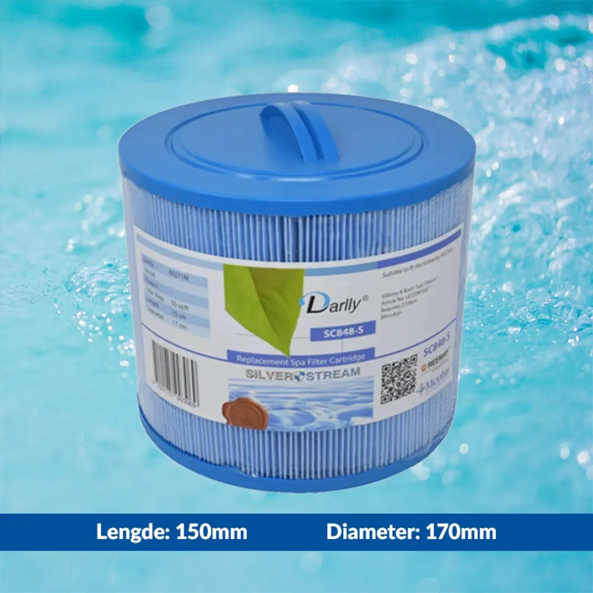 Spa filter 50 sq. ft. m/ grove gjenger, vaskbart - SC848-S