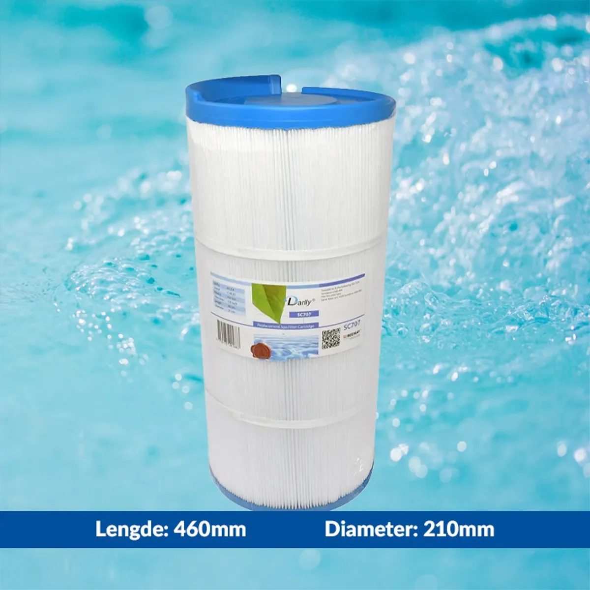 Spa filter 125 sq. ft. u/ gjenger, vaskbart (Sundance) SC707